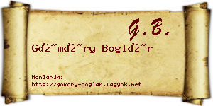 Gömöry Boglár névjegykártya